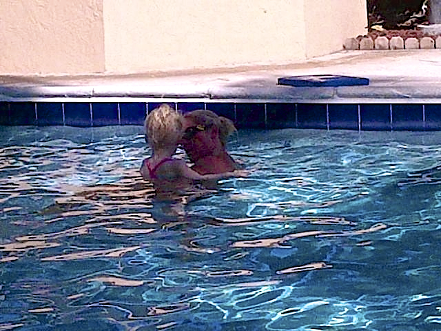 Alyss gives a swim lesson